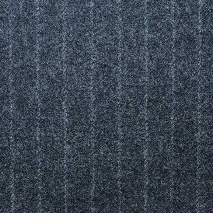 Dark Grey Narrow Chalk Stripe Super 120's All Wool Flannel Suiting Yorkshire Fabric