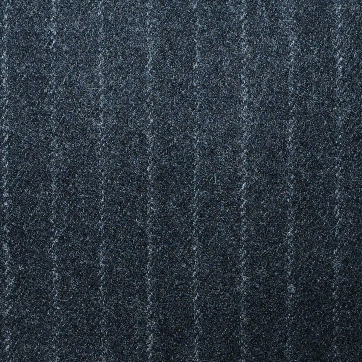 Charcoal Grey Narrow Chalk Stripe Super 120's All Wool Flannel Suiting Yorkshire Fabric