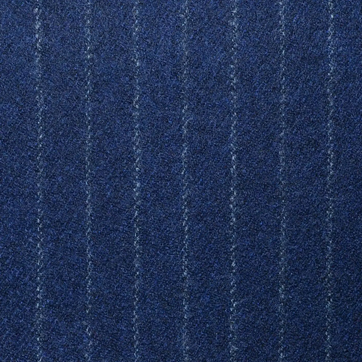 Navy Blue Narrow Chalk Stripe Super 120's All Wool Flannel Suiting Yorkshire Fabric