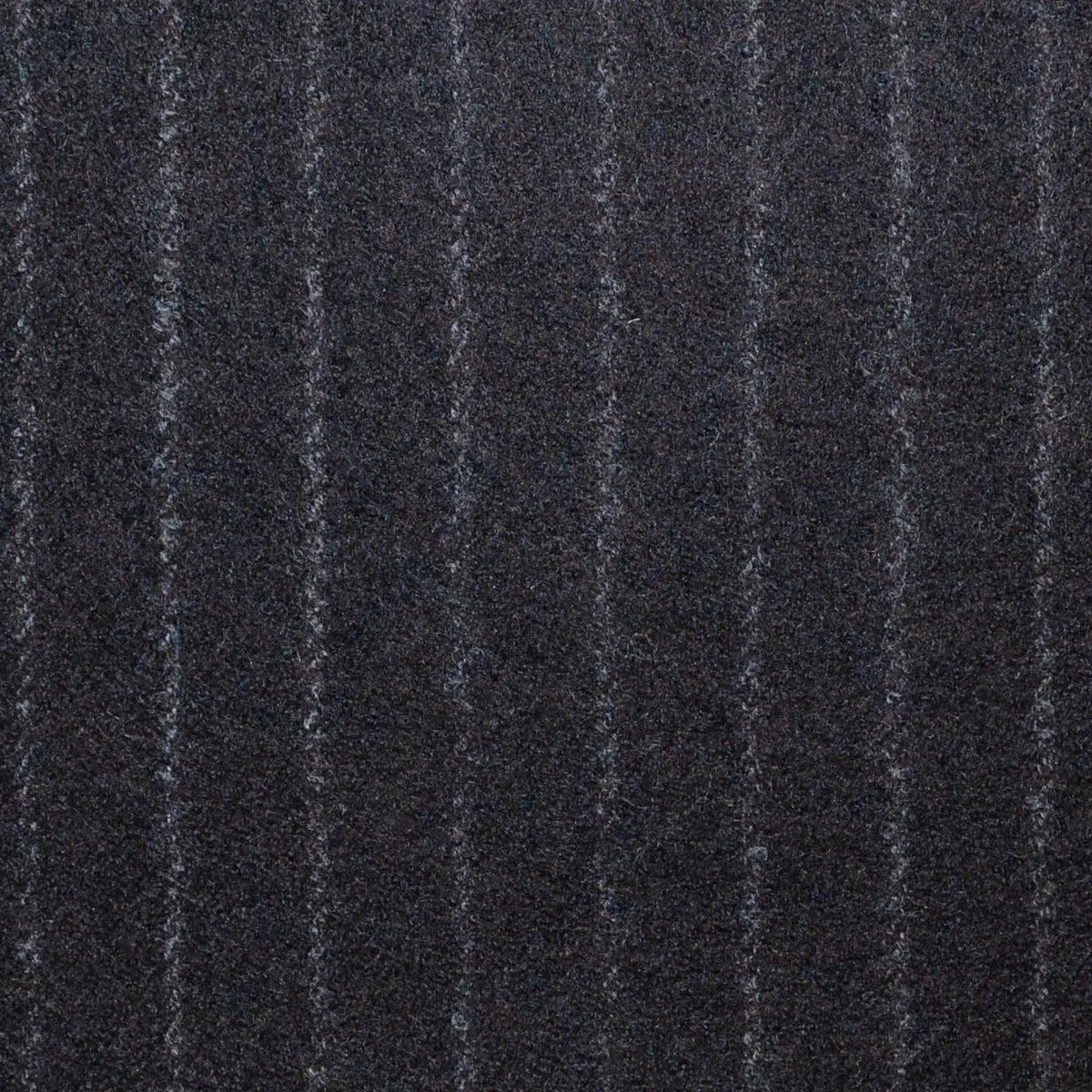 Chocolate Brown Narrow Chalk Stripe Super 120's All Wool Flannel Suiting Yorkshire Fabric