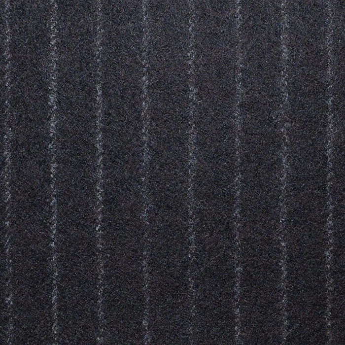 Chocolate Brown Narrow Chalk Stripe Super 120's All Wool Flannel Suiting Yorkshire Fabric