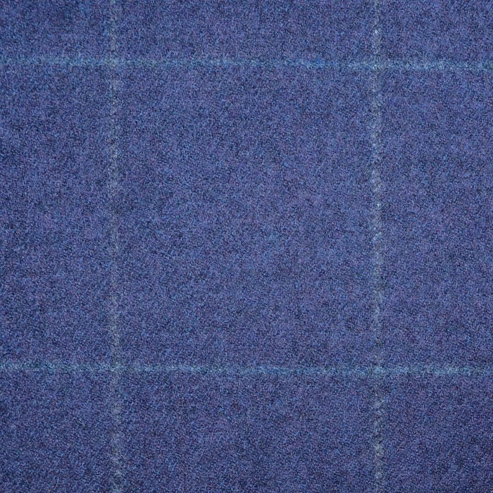 Grape Windowpane Check Super 120's All Wool Flannel Suiting Yorkshire Fabric