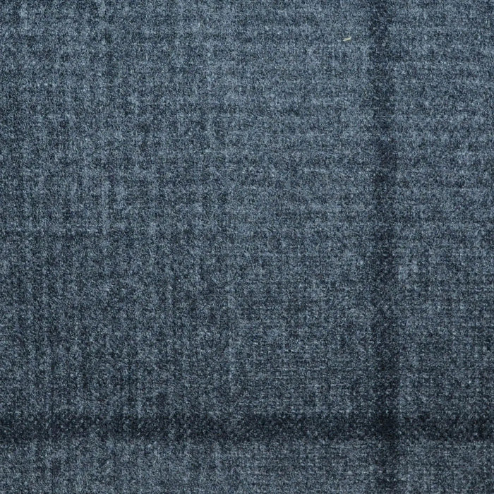 Medium Grey Glen with Tonal Windowpane Check Super 120's All Wool Flannel Suiting