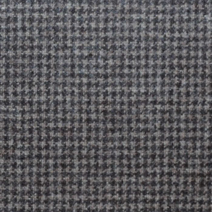 Dark Beige and Brown Houndstooth Super 120's All Wool Flannel Suiting