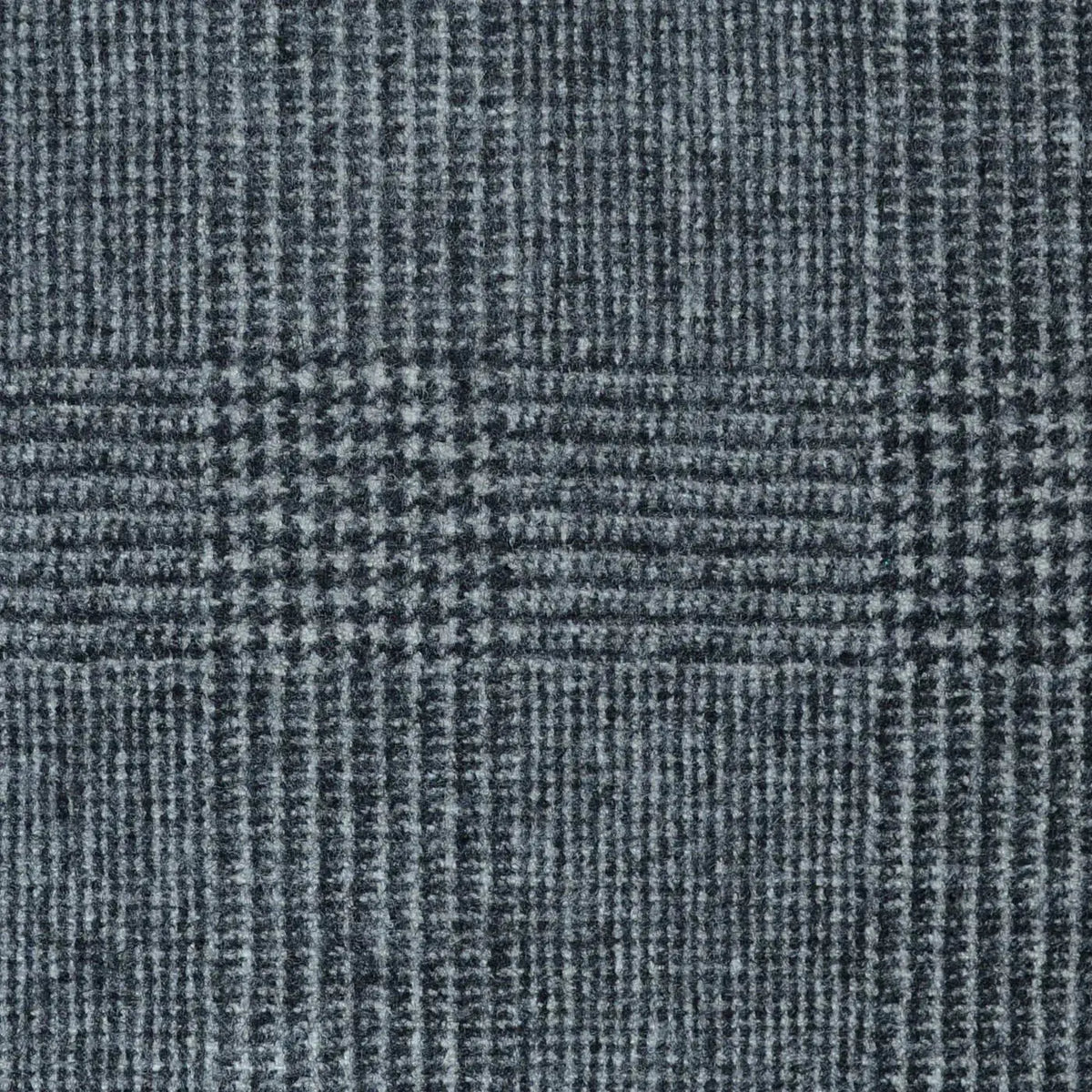 Medium Grey and Dark Grey Glen Check Super 120's All Wool Flannel Suiting