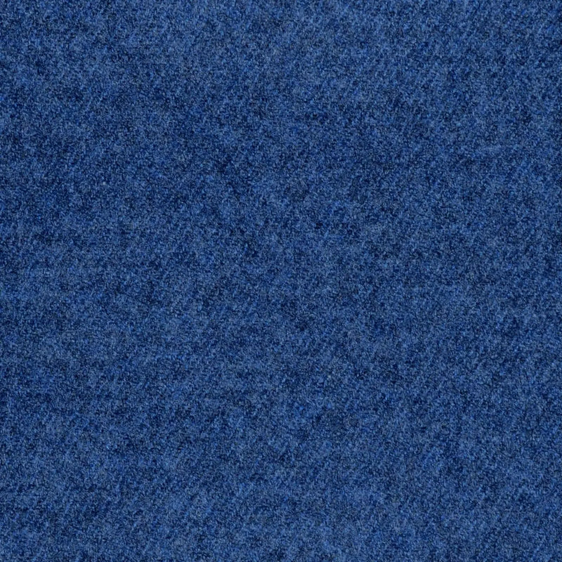 Medium Blue Plain Super 120's All Wool Flannel Suiting Yorkshire Fabric