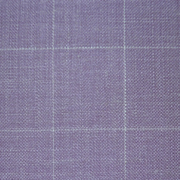 Lilac Windowpane Check Wool, Silk & Linen Jacketing Yorkshire Fabric