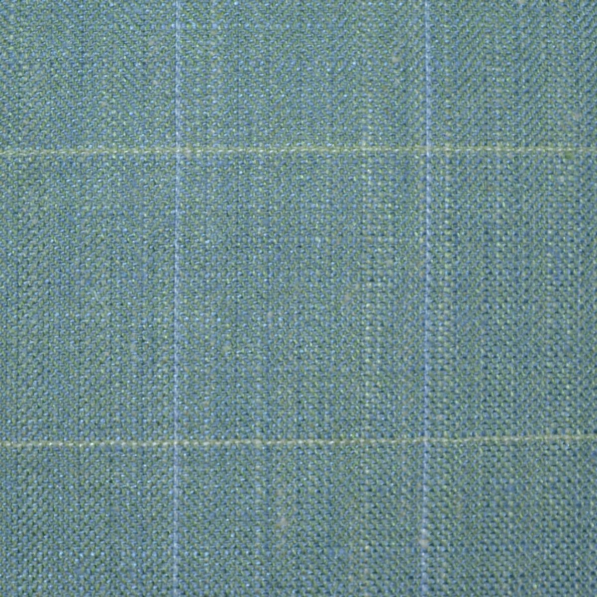 Lovat Green Herringbone with Windowpane Wool, Silk & Linen Jacketing Yorkshire Fabric