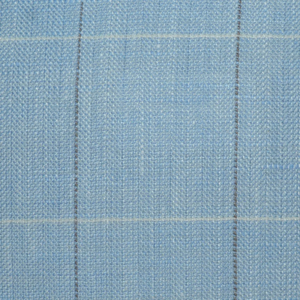 Pale Blue Herringbone with Windowpane Wool, Silk & Linen Jacketing Yorkshire Fabric