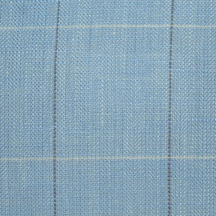 Pale Blue Herringbone with Windowpane Wool, Silk & Linen Jacketing Yorkshire Fabric