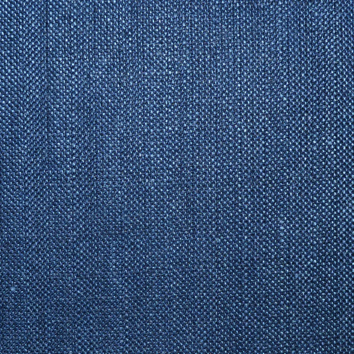 Deep Blue Herringbone Wool, Silk & Linen Jacketing Yorkshire Fabric