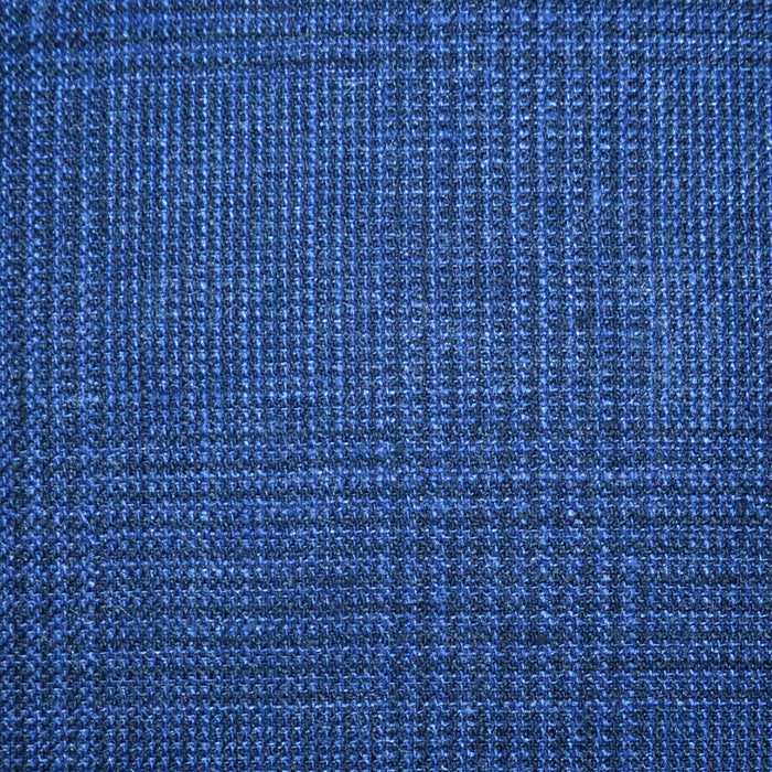 Ocean Glen Check Wool, Silk & Linen Jacketing Yorkshire Fabric