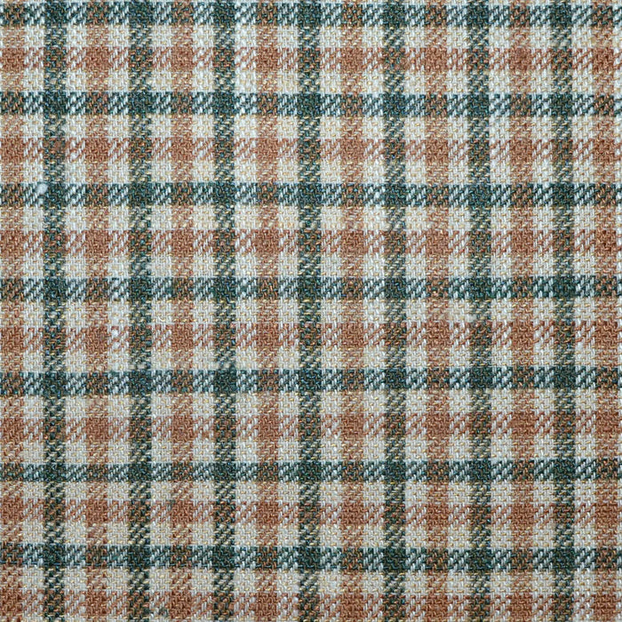 Beige, Tan and Olive Gunclub Check Wool, Silk & Linen Jacketing Yorkshire Fabric
