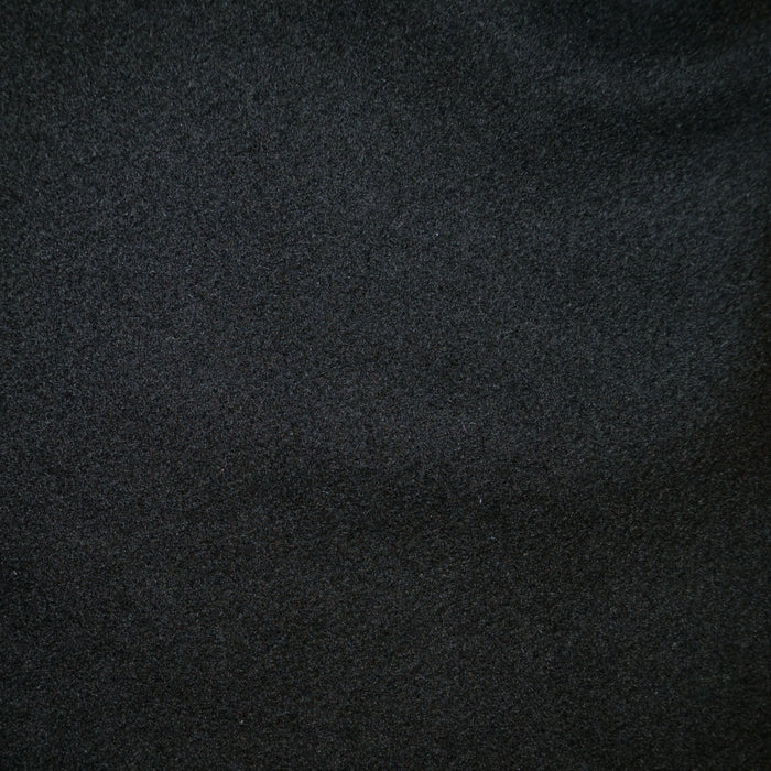 Black All Wool Heavy Melton Coating - 2.20 Metres