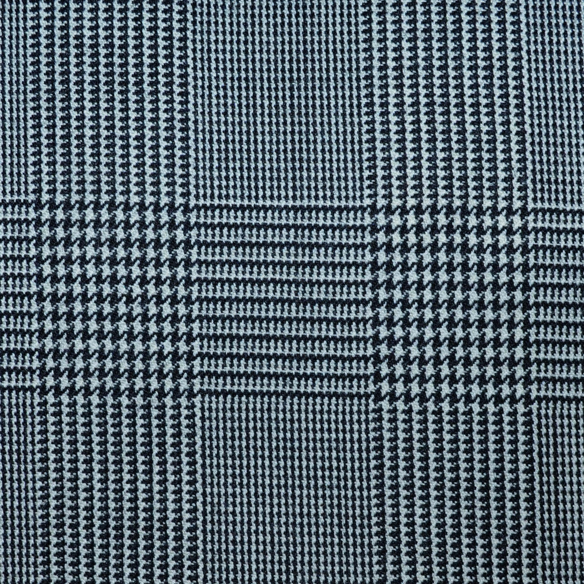 Black & White Glen Check Super 100's All Wool Suiting By Holland & Sherry
