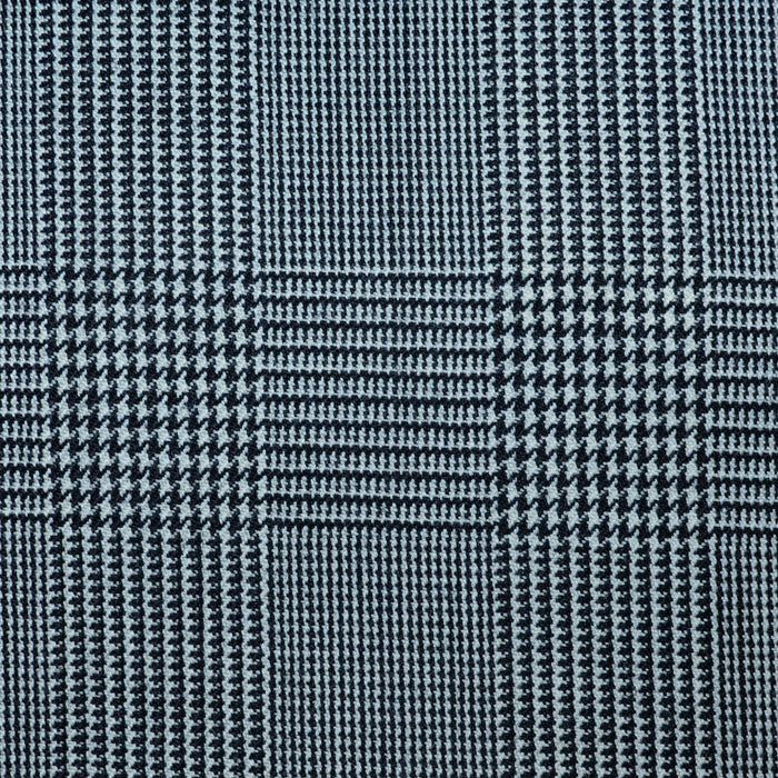 Black & White Glen Check Super 100's All Wool Suiting By Holland & Sherry

