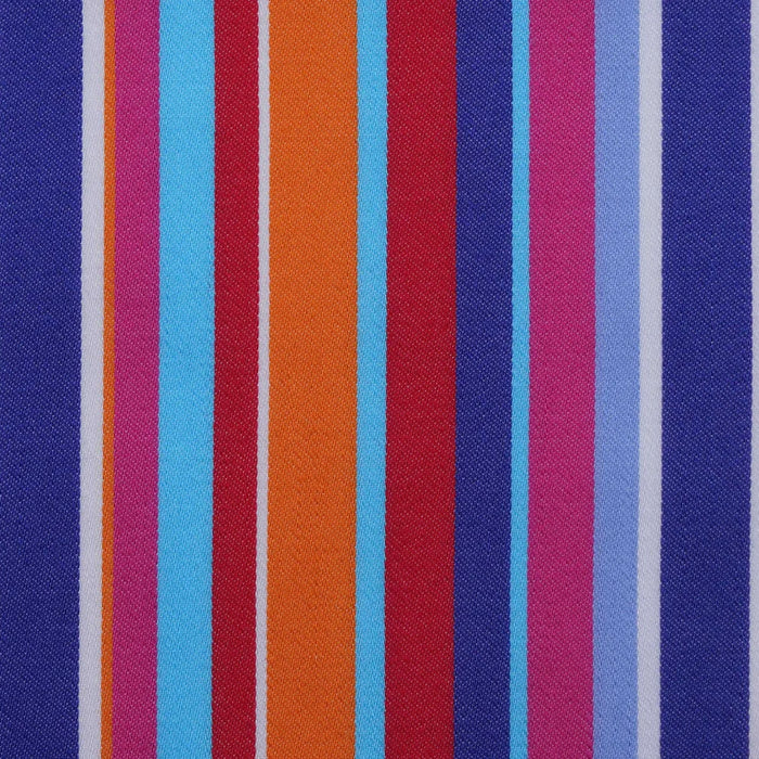 Blue, Orange, Pink & Red Multi Stripe Cotton Shirting