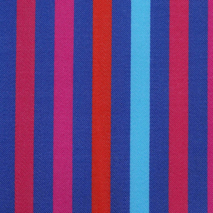 Blue, Orange, Red & Pink Multi Stripe Cotton Shirting