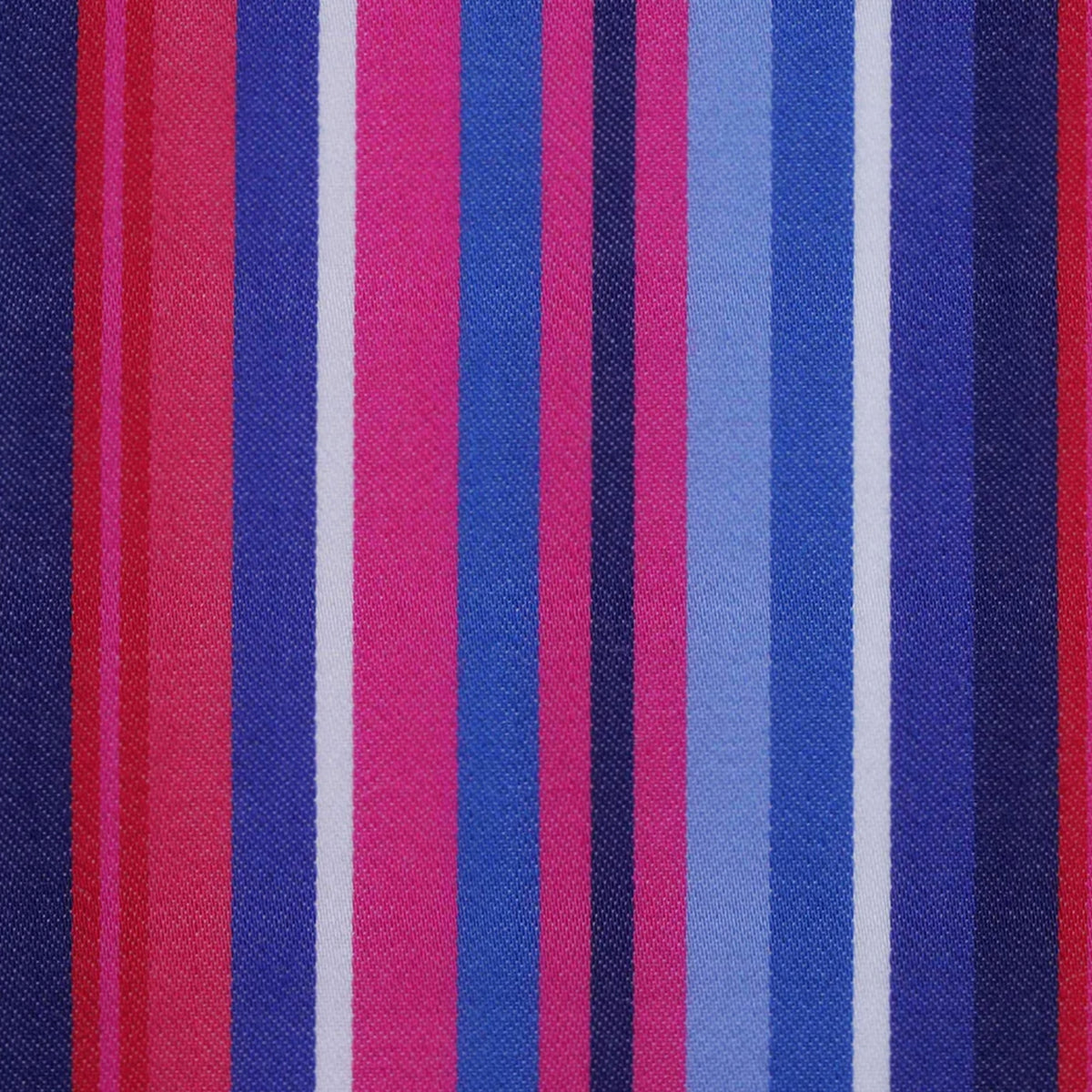 Blue, Pink & Red Multi Stripe Cotton Shirting