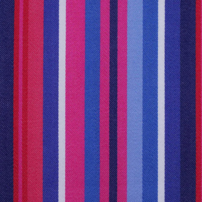 Blue, Pink & Red Multi Stripe Cotton Shirting