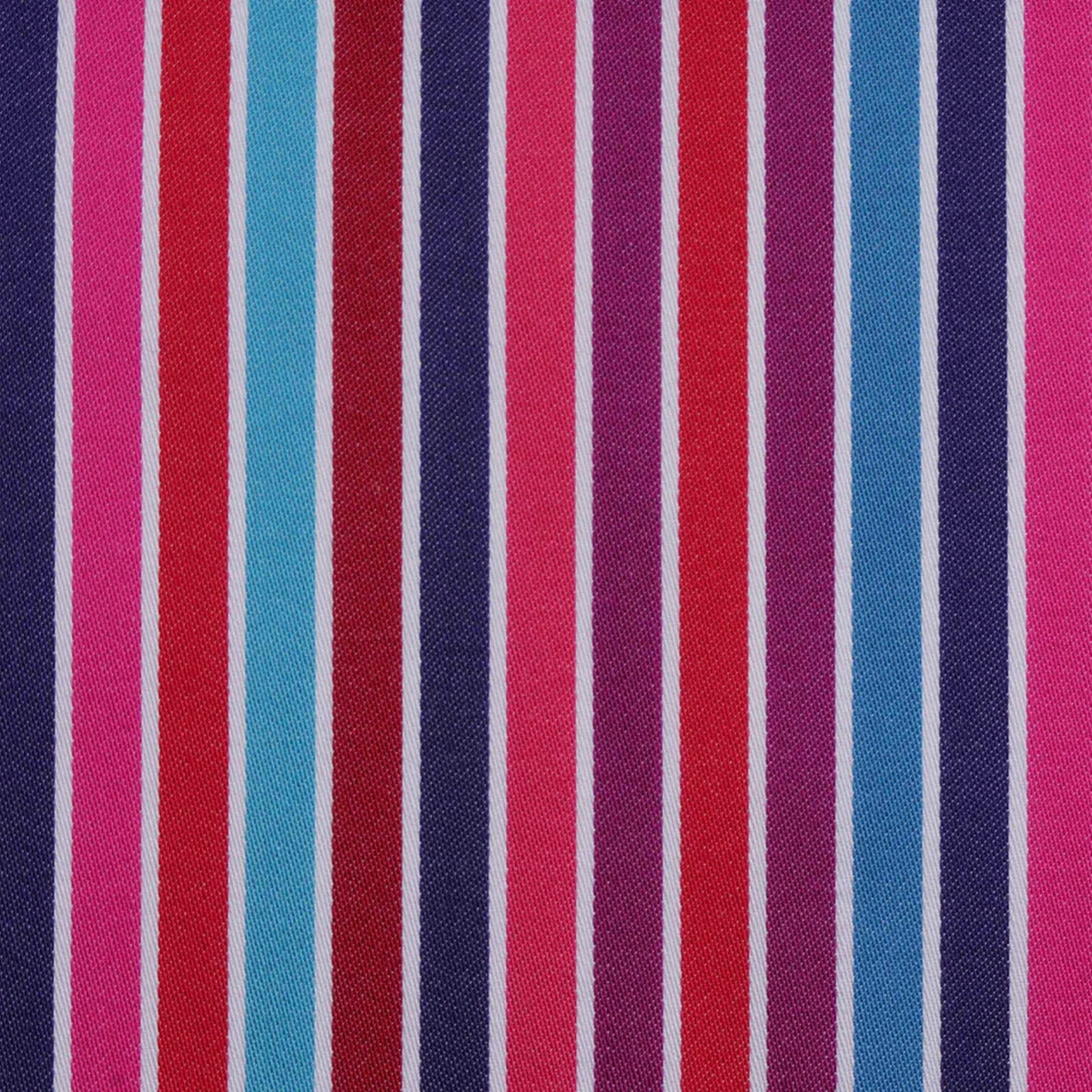 Blue, Pink, White & Red Multi Stripe Cotton Shirting