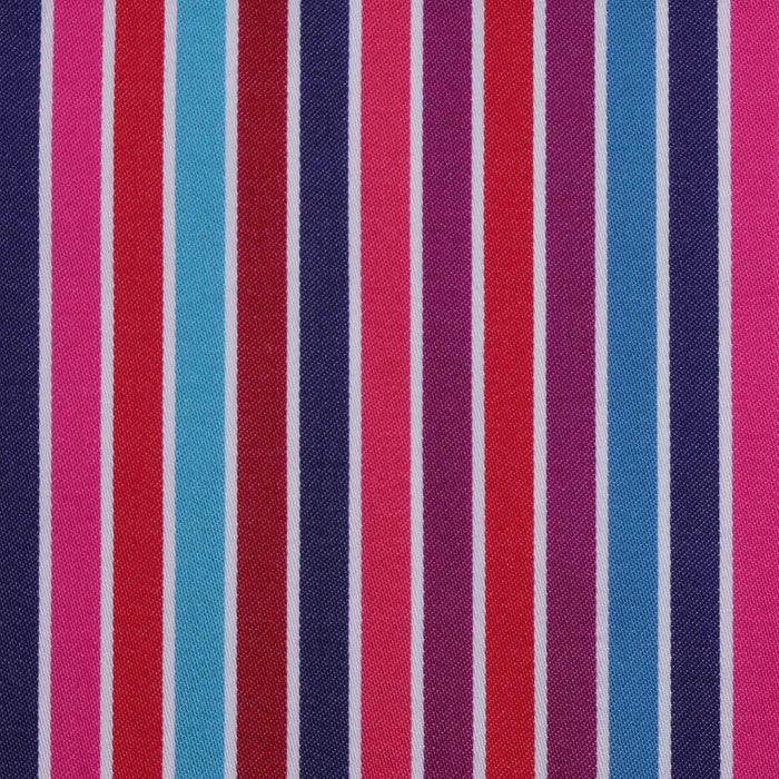 Blue, Pink, White & Red Multi Stripe Cotton Shirting