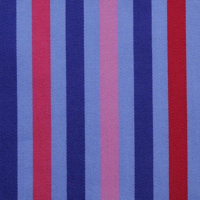 Blue, Red & Pink Multi Stripe Cotton Shirting