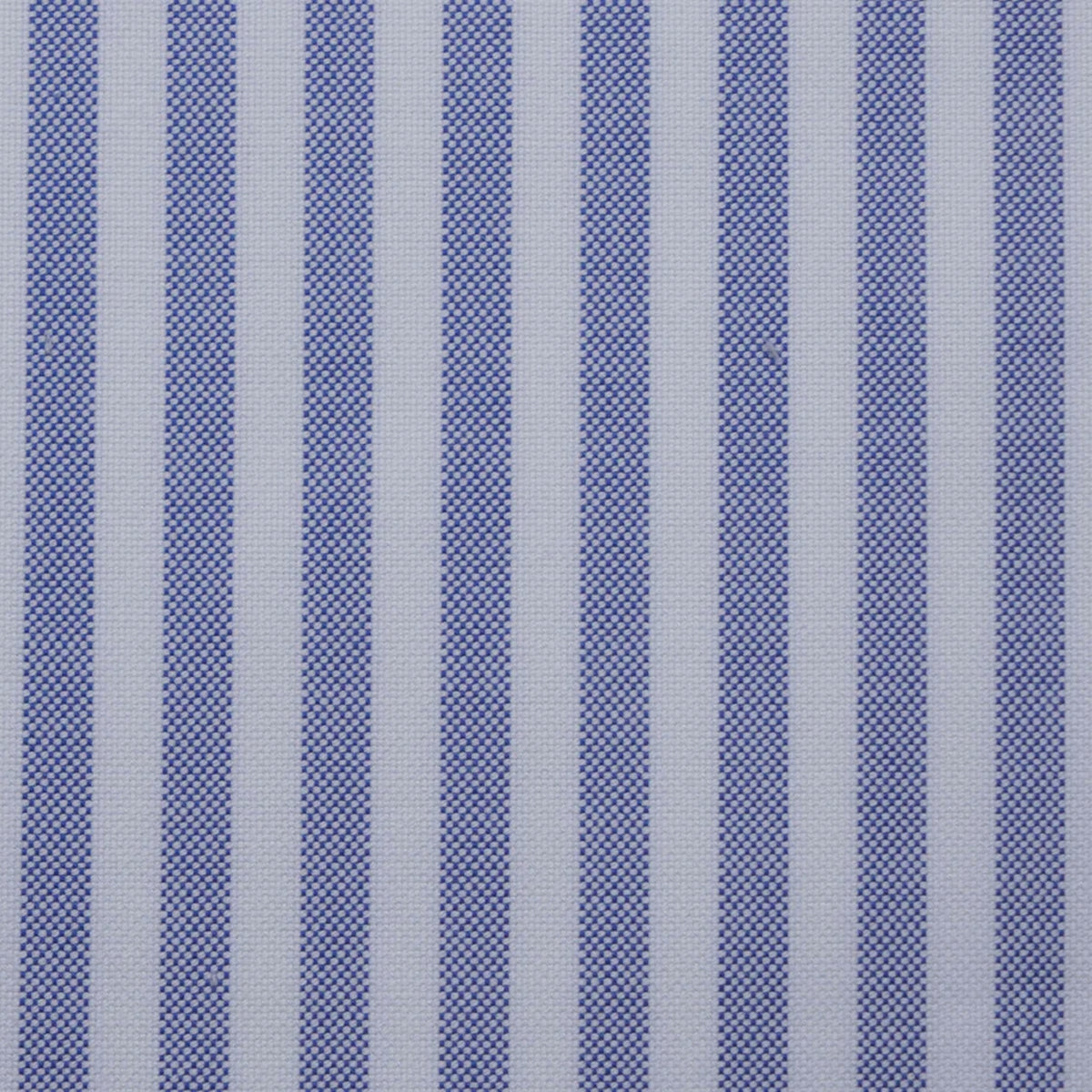 Blue & White Stripe Oxford Cotton Shirting