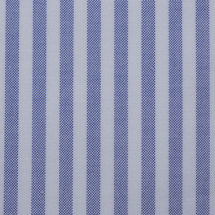 Blue & White Stripe Oxford Cotton Shirting