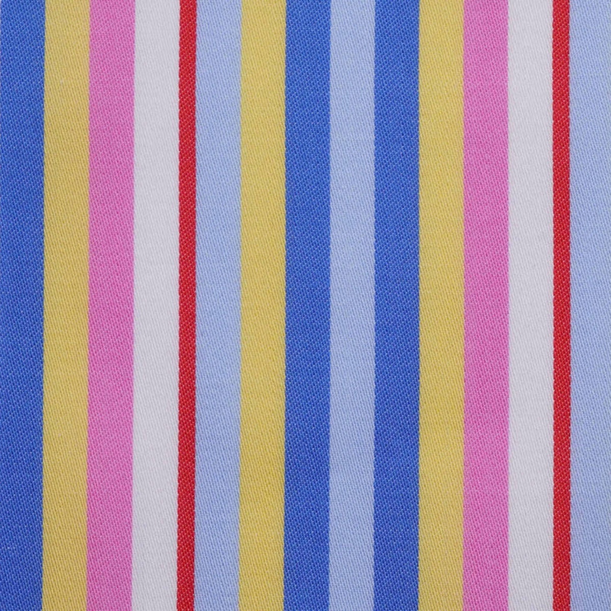 Blue, Yelow, Pink and White Multi Stripe Cotton Shirting
