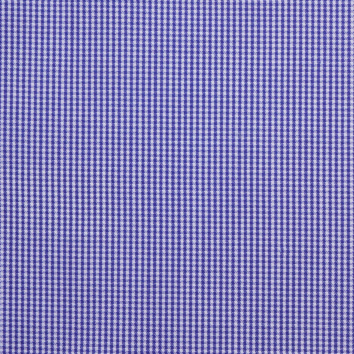 Blue and White Small Dogtooth Cotton Shirting
