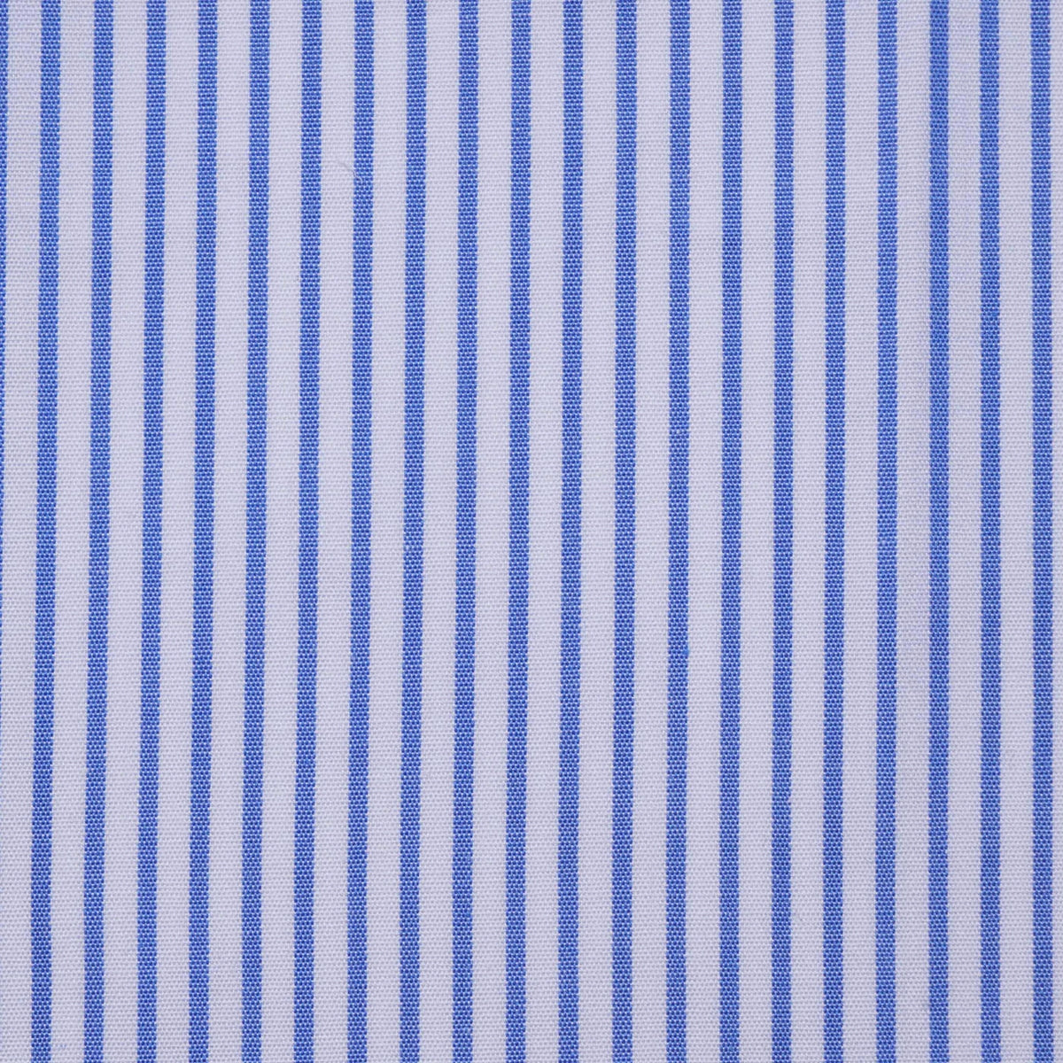 Blue and White Stripe Cotton Shirting