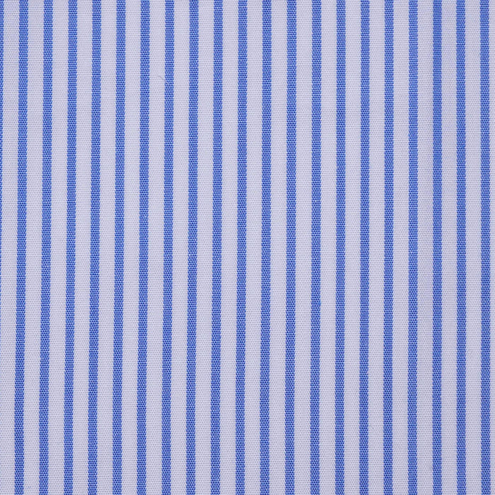 Blue and White Stripe Cotton Shirting