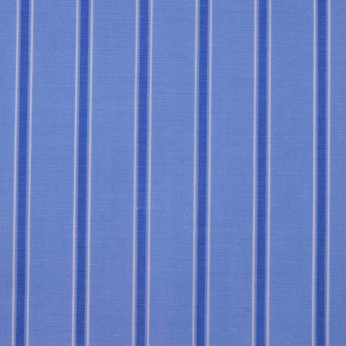 Blue with Dark Blue Stripe Cotton Shirting