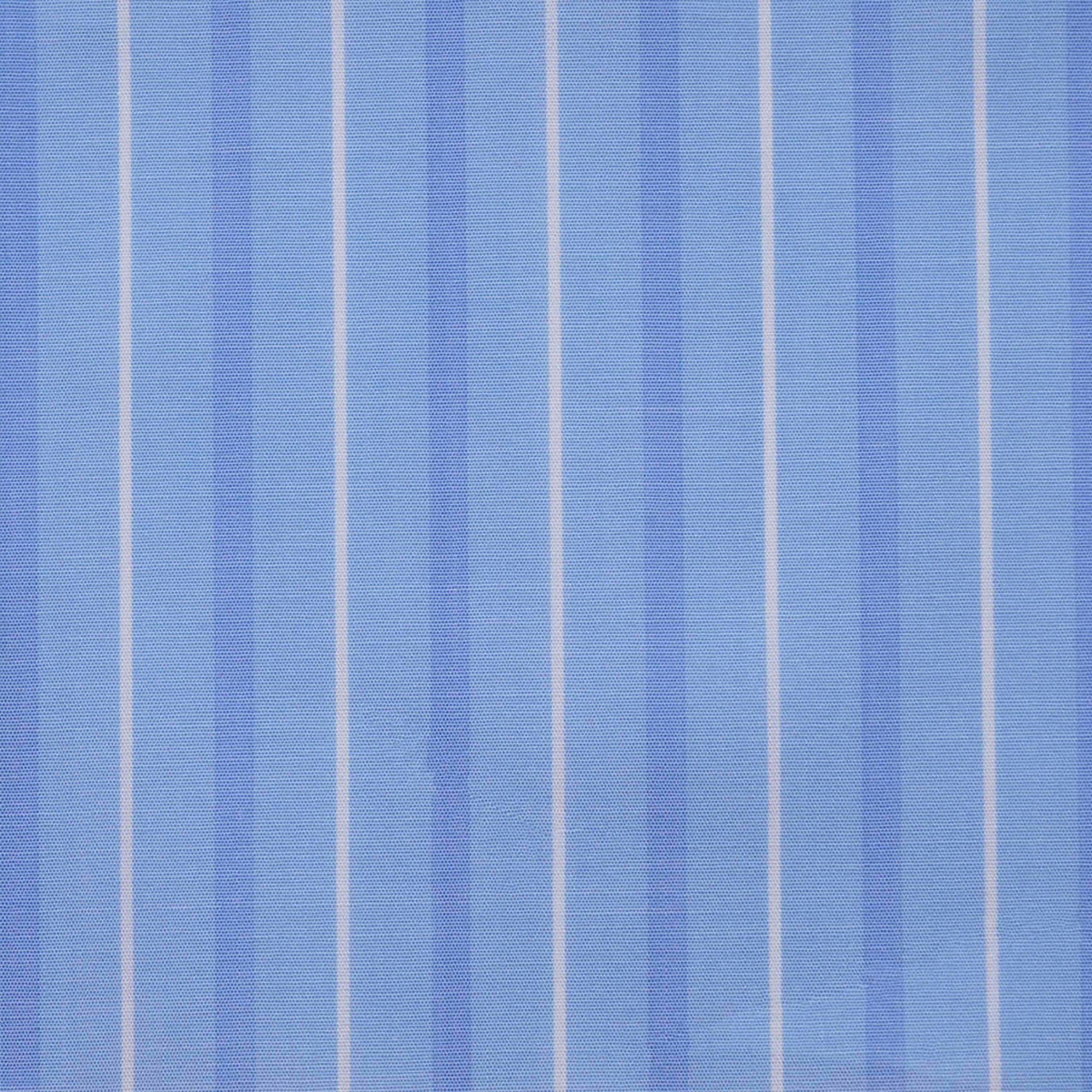 Blue with Dark Blue & White Stripe Cotton Shirting
