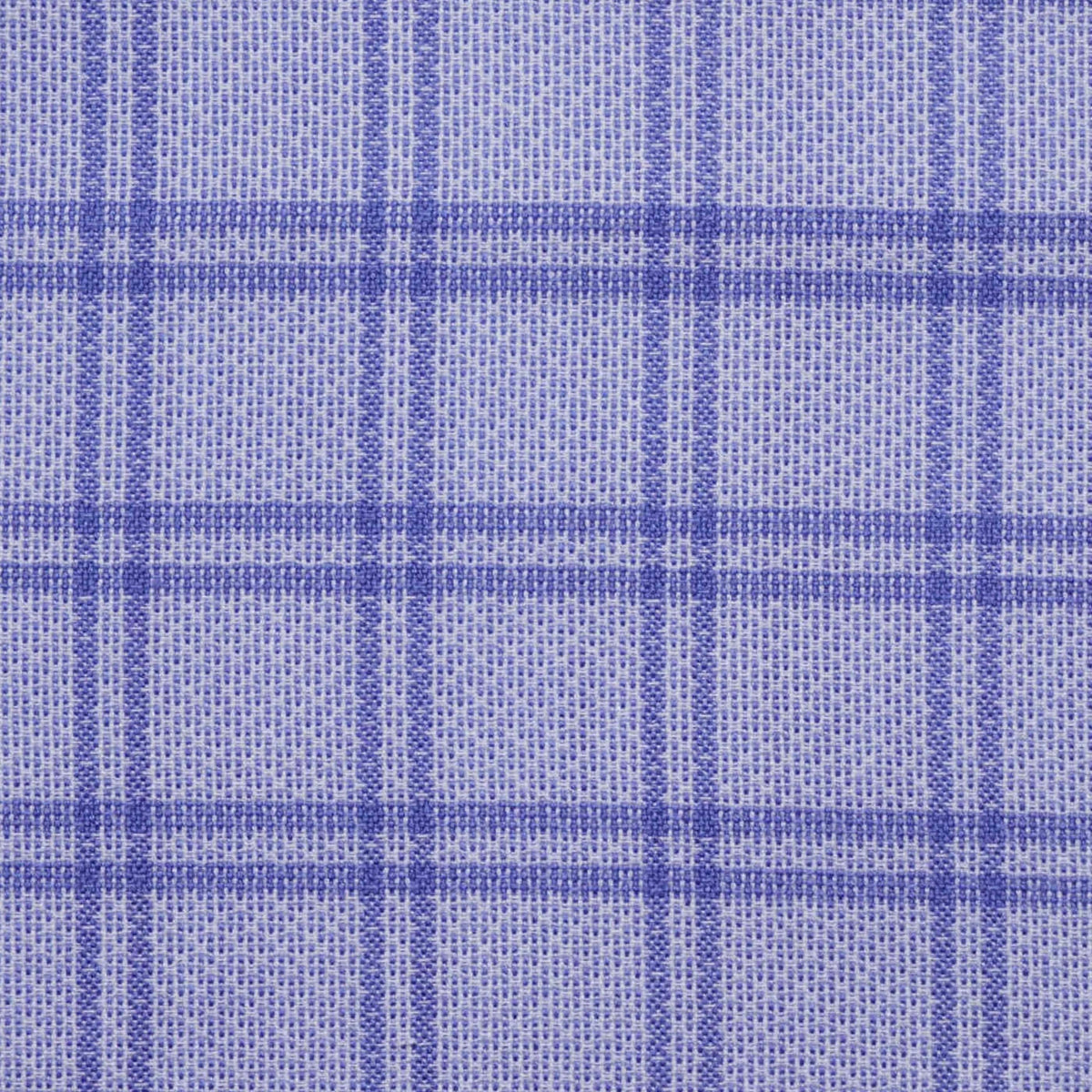 Blue with Navy Blue Twin Window Pane Check Cotton Shirting