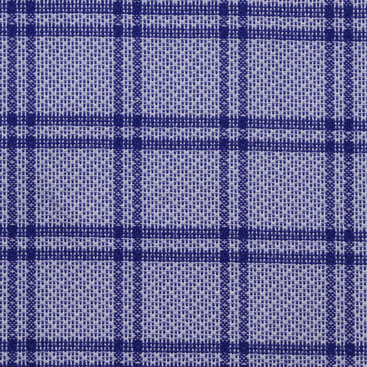 Blue with Navy Blue Twin Window Pane Check Cotton Shirting