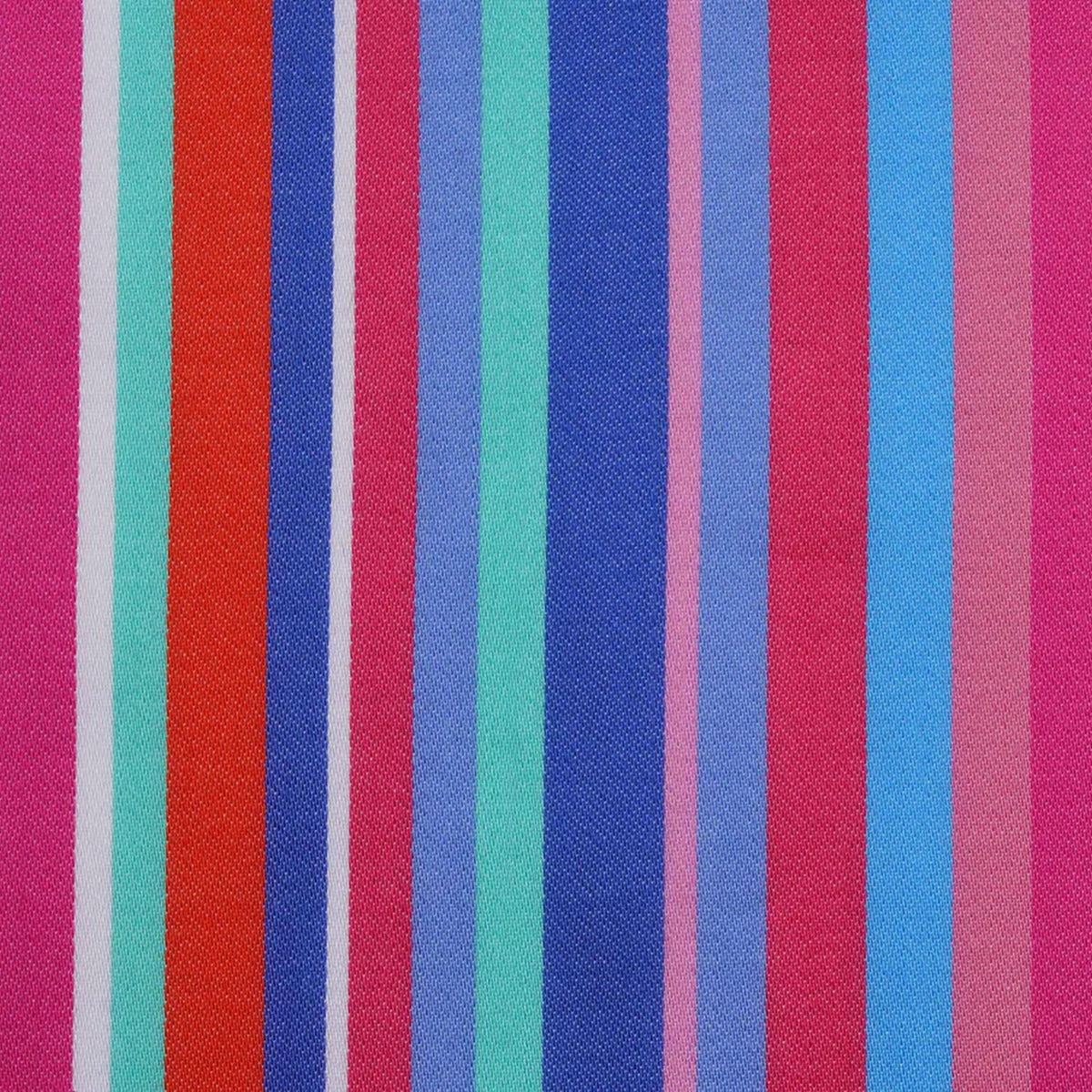 Blue with Pink, Green & Orange Multi Stripe Cotton Shirting