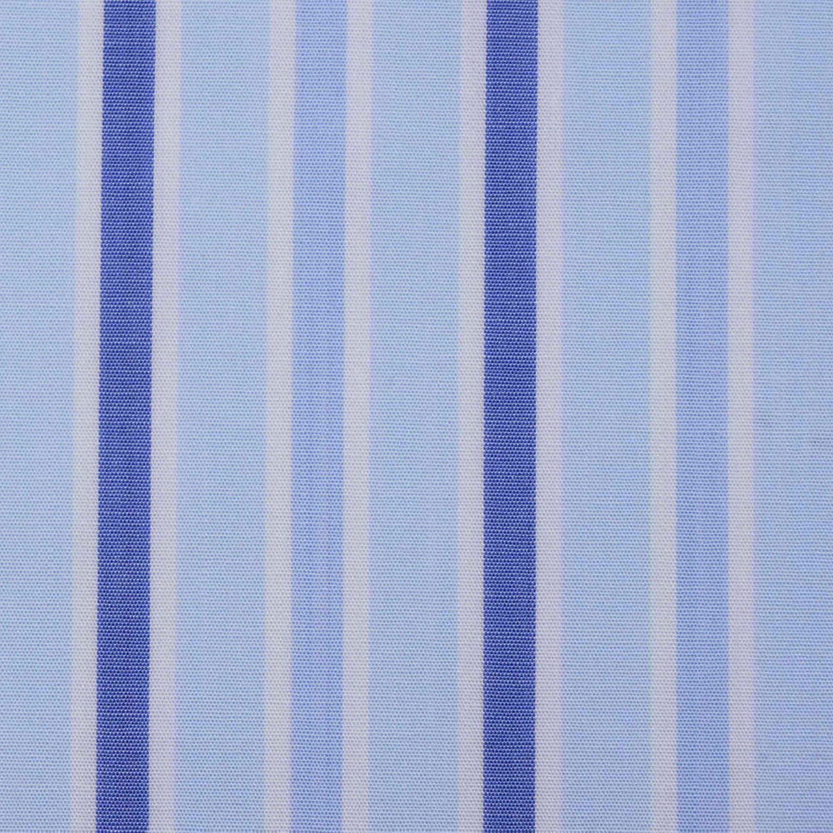 Blue with White Stripe Cotton Shirting