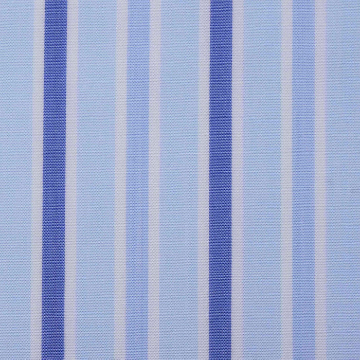 Blue with White Stripe Cotton Shirting