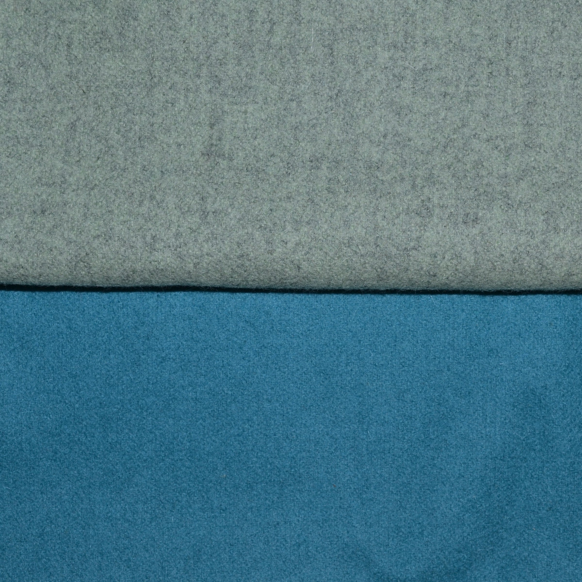 British All Wool Melton Scraps/Offcuts - Marl Green and Teal