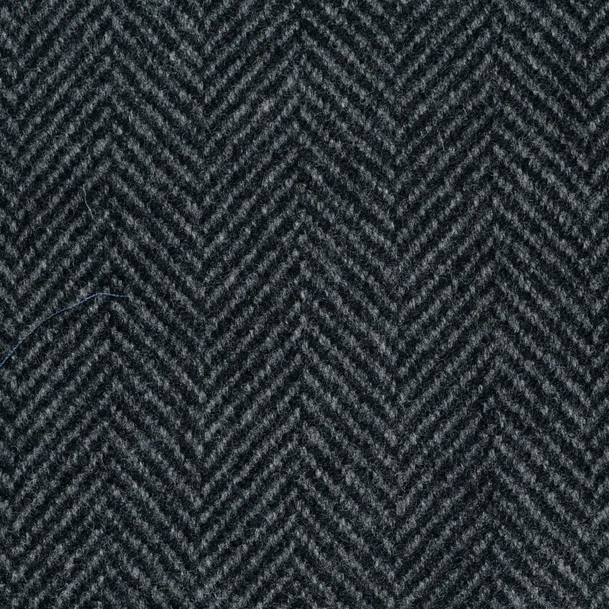 Dark Grey Herringbone Shetland Tweed - 40cms