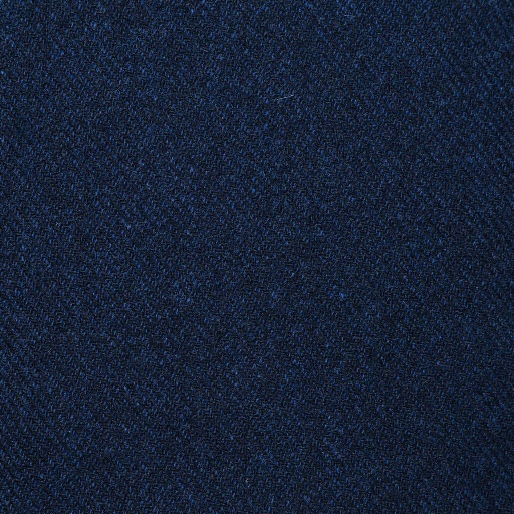 Dark Blue Plain Twill Shetland Tweed - 1.35 Metres