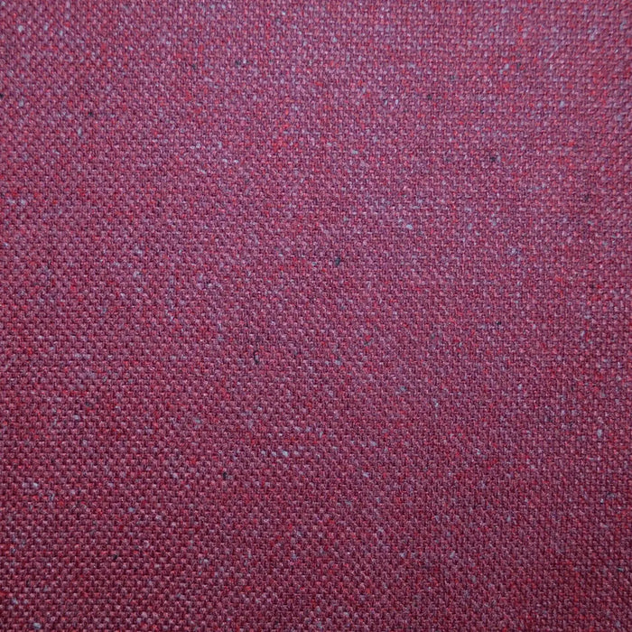 Wine Red Salt & Pepper Donegal Lambswool Jacketing - 2.00 Metres Yorkshire Fabric