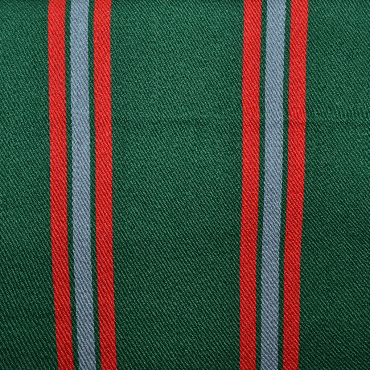 Bottle Green with Red and Grey Triple Stripe Blazer Stripe Jacketing - 1.00 Metres