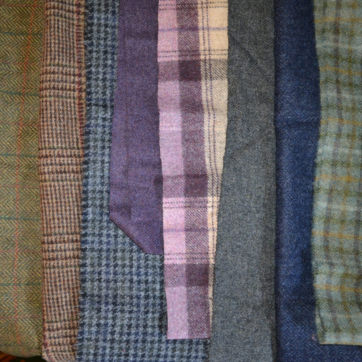 British All Wool Tweed Scraps/Offcuts - Bunch 2