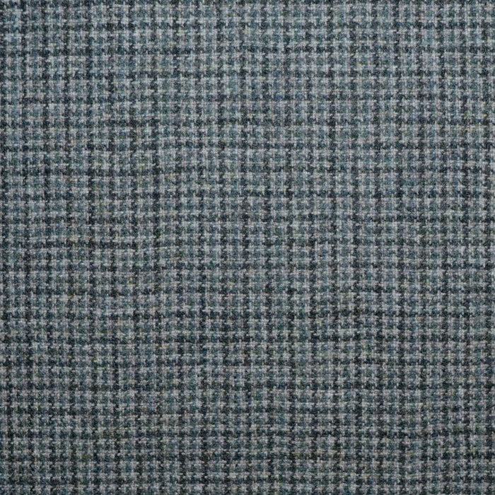 Silver with Dark Grey and Blue Small Check Lambswool & Cashmere Jacketing - 1.00 Metre