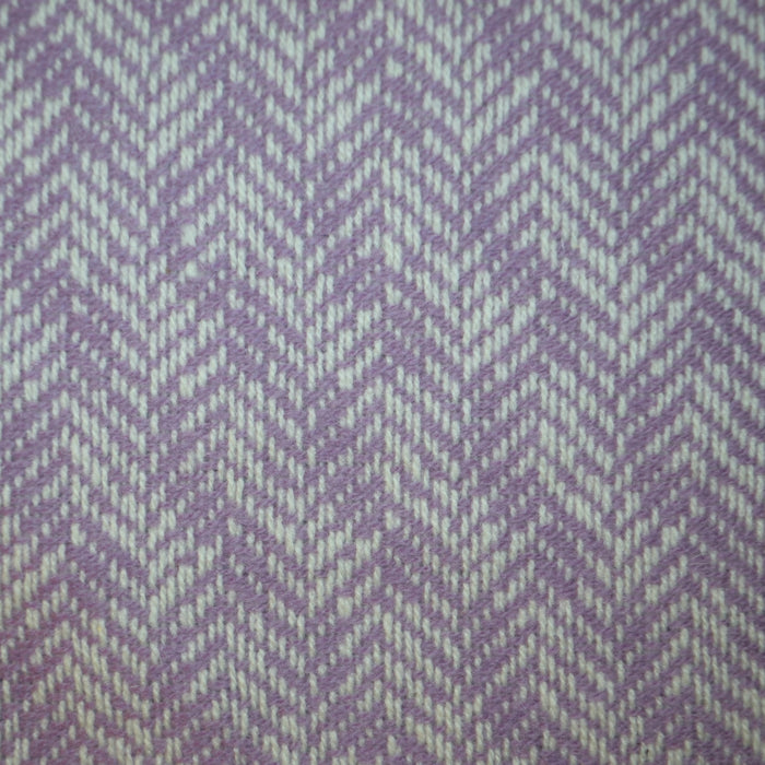 Lilac and White Wide Herringbone Shetland Tweed - 2.00 Metres