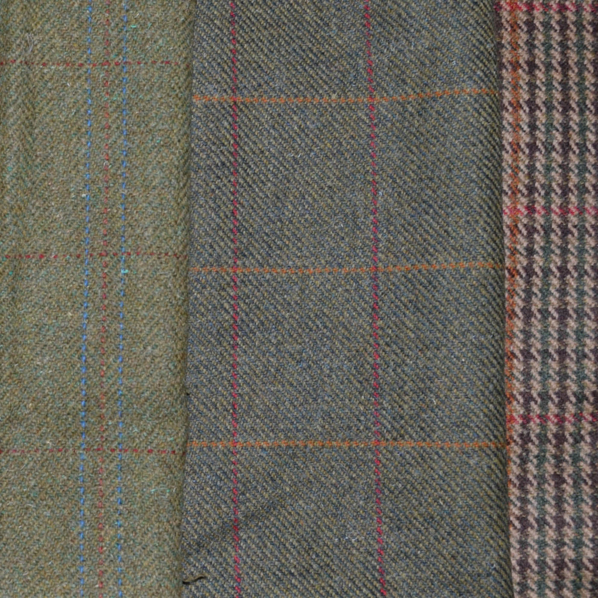 British All Wool Tweed Scraps/Offcuts - Bunch 5