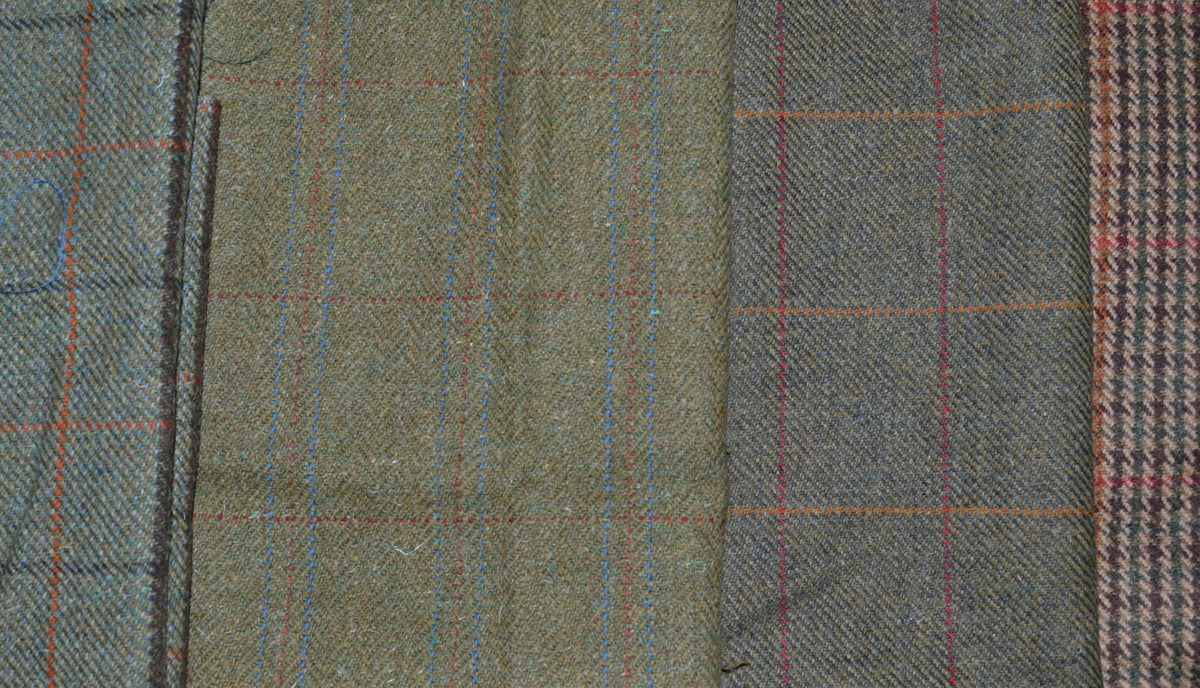 British All Wool Tweed Scraps/Offcuts - Bunch 5